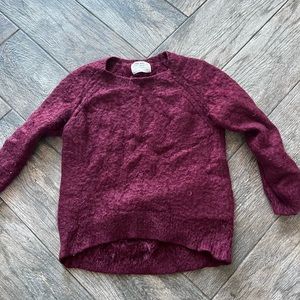 Maroon fuzzy sweater